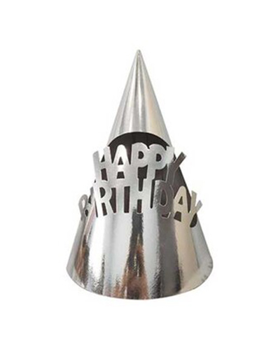 KÜLAH ŞAPKA METALİZE HAPPY BIRTHDAY GÜMÜŞ P20 KL18