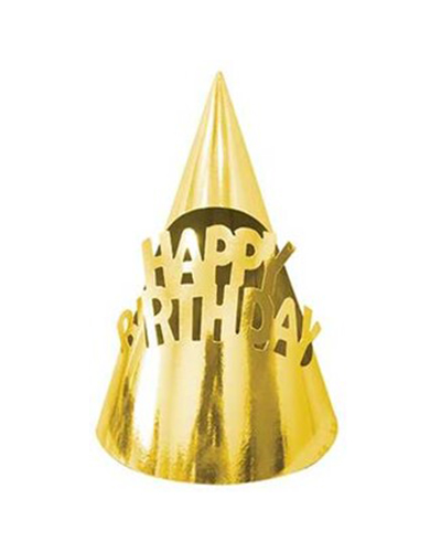 KÜLAH ŞAPKA METALİZE HAPPY BIRTHDAY ALTIN P20 KL18