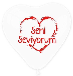 BALON SENİ SEVİYORUM KALP ŞEFFAF KIRMIZI PK:100