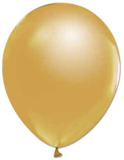 BALON METALİK DÜZ 12 İNC ALTIN PK:100 KL:50