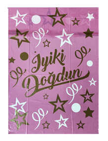 MASA ÖRTÜSÜ İYİKİ DOĞDUN PEMBE 120X180 PK:1-KL:200
