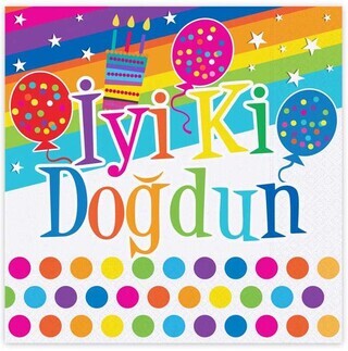 PEÇETE İYİKİ DOĞDUN 33X33CM PK:16 KL:24
