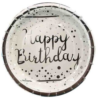 TABAK HAPPY BIRDTHDAY VARAKLI BEYAZ PK:6-KL:48